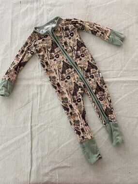 Wild Woven Pajama 0-3 Month Modal Spandex Double Zip